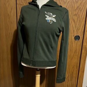 Harley-Davidson Green Hoodie with Eagle Logo